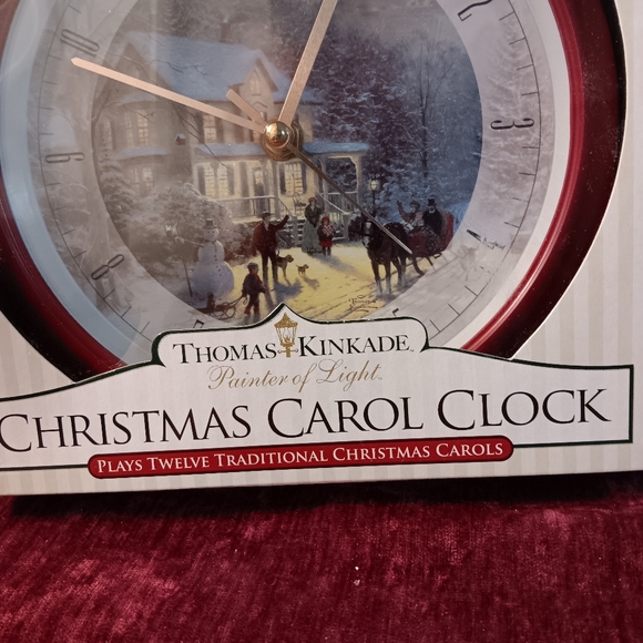 Vintage Thomas Kinkade Christmas Carol Clock - Picture 5 of 7